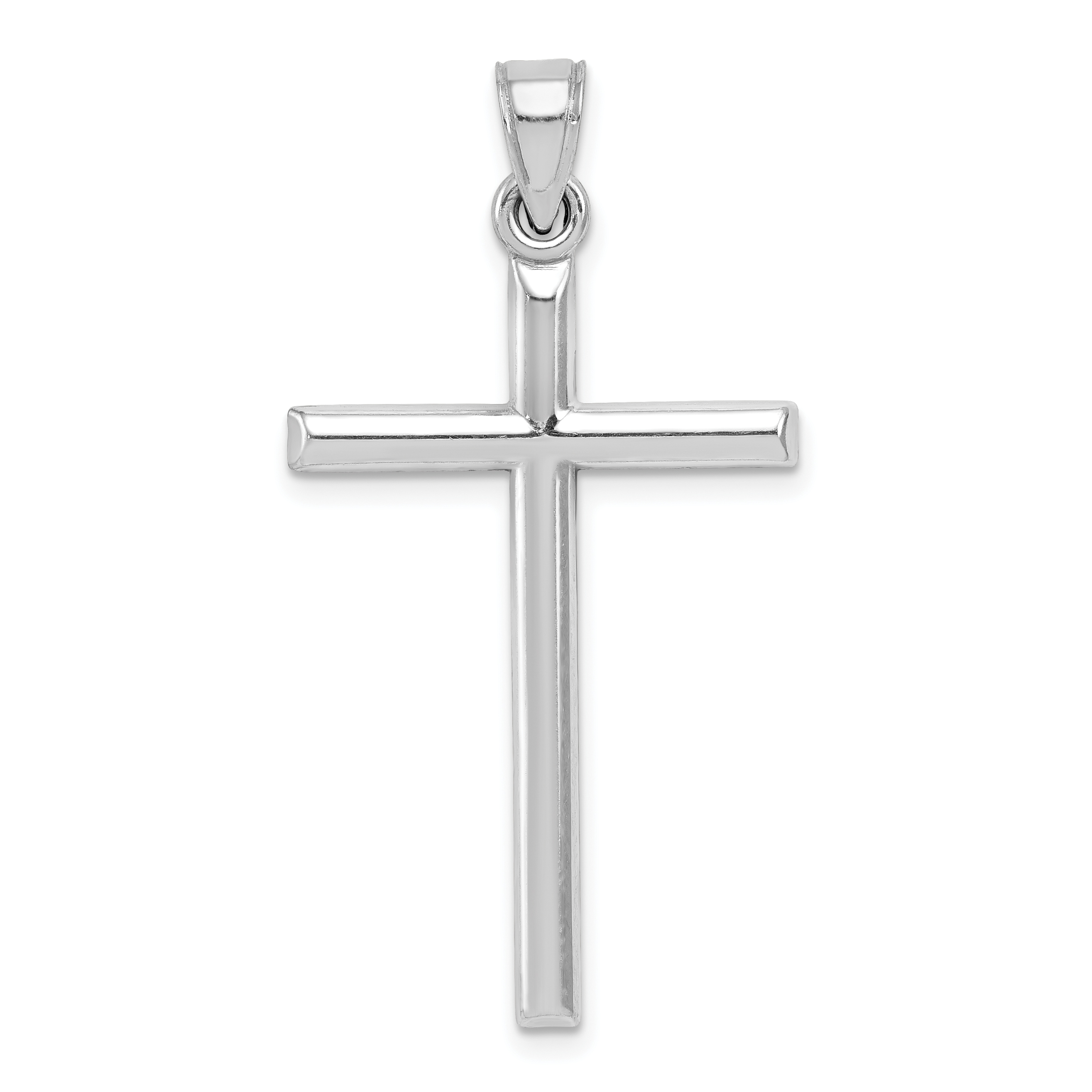 Sterling Silver Rhodium-plated Latin Cross Pendant (QC5392)