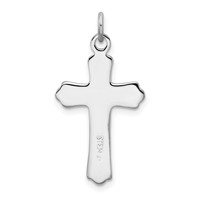 Sterling Silver Platinum-plated & 18K Gold-plated Cross Charm view 3