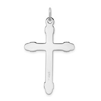 Sterling Silver Platinum-plated & 18K Gold-plated Rope Cross Pendant view 3