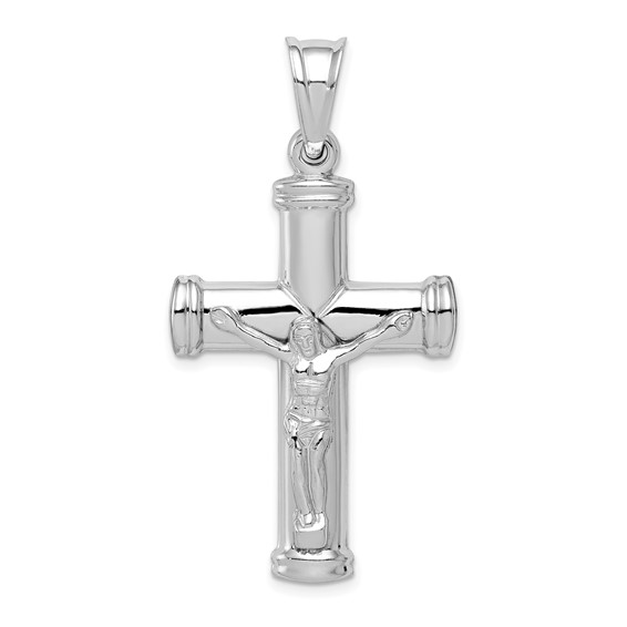 Sterling Silver Rhodium-plated Latin Crucifix Pendant