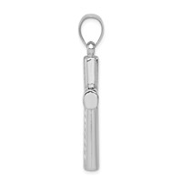 Sterling Silver Rhodium-plated Diamond -Cut Cross Pendant view 2