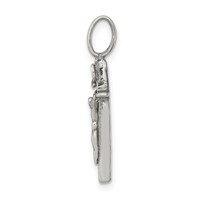Sterling Silver Antiqued Inri Crucifix Pendant view 2