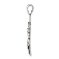 Sterling Silver Antiqued Crucifix Pendant view 2