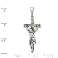 Sterling Silver Antiqued Crucifix Pendant view 3