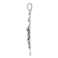 Sterling Silver Antiqued Iona Crucifix Pendant view 2