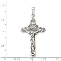 Sterling Silver Antiqued Iona Crucifix Pendant view 3