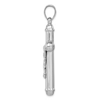 Sterling Silver Rhodium-plated Reversible Crucifix Pendant view 2