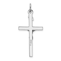 Sterling Silver Platinum-plated & 18K Gold-plated Crucifix Pendant view 3