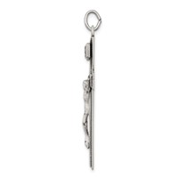 Sterling Silver Antiqued Inri Crucifix Pendant view 2