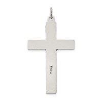 Sterling Silver Antiqued Inri Crucifix Pendant view 4