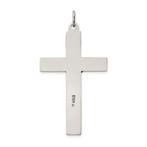 Sterling Silver Antiqued INRI Crucifix Pendant