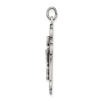 Sterling Silver Antiqued Inri Crucifix Pendant view 2