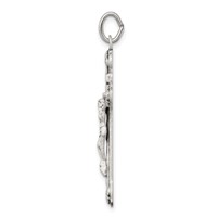 Sterling Silver Antiqued Inri Crucifix Pendant view 2
