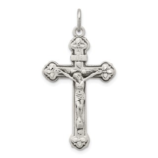Sterling Silver Antiqued INRI Crucifix Pendant