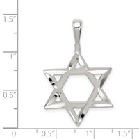 Sterling Silver Star of David Charm view 3