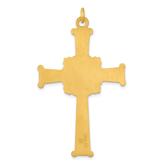 Sterling Silver & 24k Gold-plated Cross Pendant