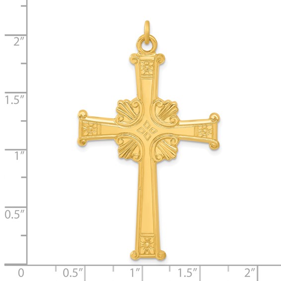 Sterling Silver & 24k Gold-plated Cross Pendant