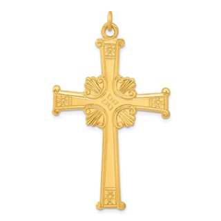 Sterling Silver & 24k Gold-plated Cross Pendant