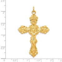 Sterling Silver & 24K Gold -plated Inri Crucifix Pendant view 3