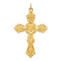 Sterling Silver & 24K Gold -plated Inri Crucifix Pendant view 1