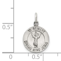 Sterling Silver Antiqued Divino Nino Medal (Divine Infant Jesus) view 3