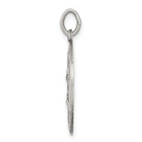 Sterling Silver Antiqued Sacred Heart of Jesus Medal view 2