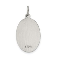 Sterling Silver Antiqued Sacred Heart of Jesus Medal view 4