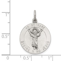 Sterling Silver Antiqued Divino Nino Medal (Divine Infant Jesus) view 3