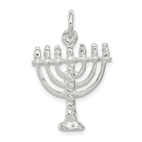 Sterling Silver Menorah Charm view 1