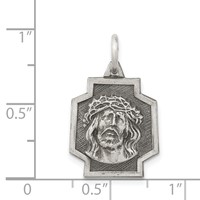 Sterling Silver Antiqued Ecce Homo Charm view 3