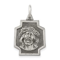 Sterling Silver Antiqued Ecce Homo Charm view 1