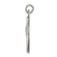 Sterling Silver Antiqued Jesus Medal view 2