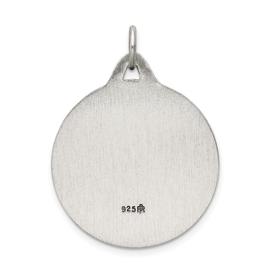 Sterling Silver Antiqued Jesus Medal