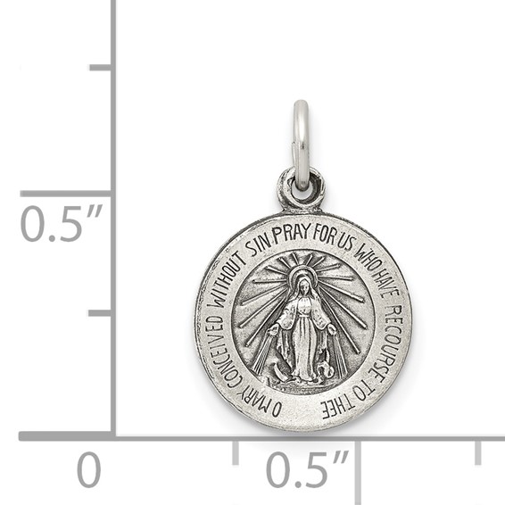 Sterling Silver Antiqued Miraculous Medal