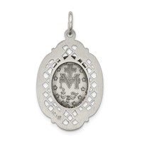 Sterling Silver Antiqued Miraculous Medal view 4