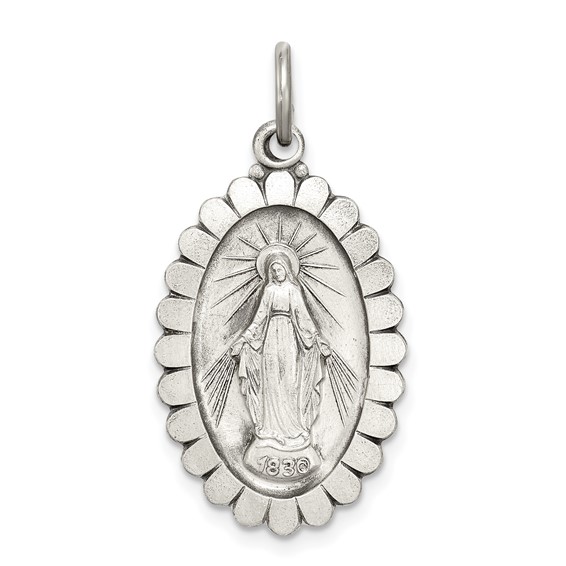 Sterling Silver Miraculous Medal Pendants
