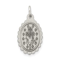 Sterling Silver Antiqued Miraculous Medal view 4