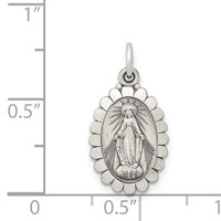 Sterling Silver Antiqued Miraculous Medal view 3