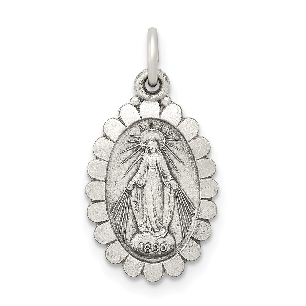 Sterling Silver Antiqued Miraculous Medal
