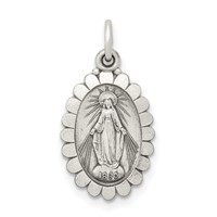 Sterling Silver Antiqued Miraculous Medal view 1