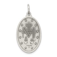 Sterling Silver Antiqued Miraculous Medal view 4