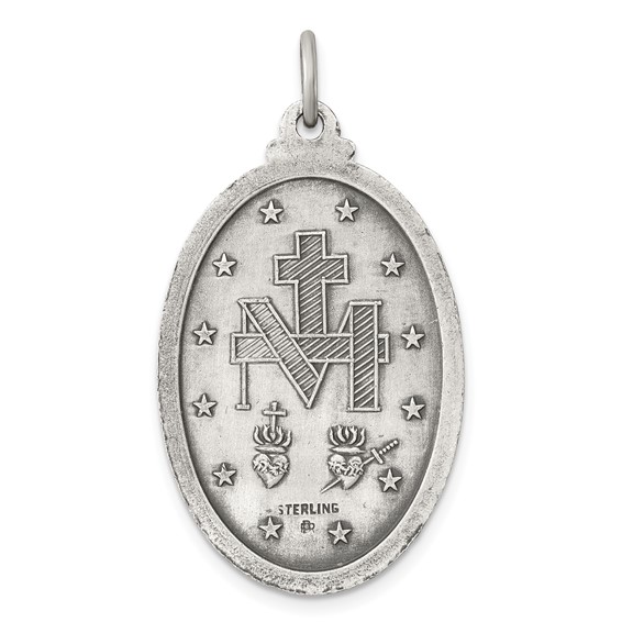 Sterling Silver Antiqued Miraculous Medal