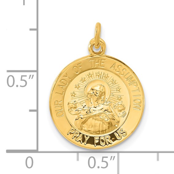 Sterling Silver & 24k Gold -plated Our Lady of the Assumption Medal