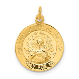 Sterling Silver & 24k Gold -plated Our Lady of the Assumption Medal
