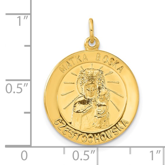 Sterling Silver & 24k Gold-plated Matka Boska Medal Pendant