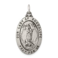 Sterling Silver Antiqued Our Lady of Guadalupe Medal view 1