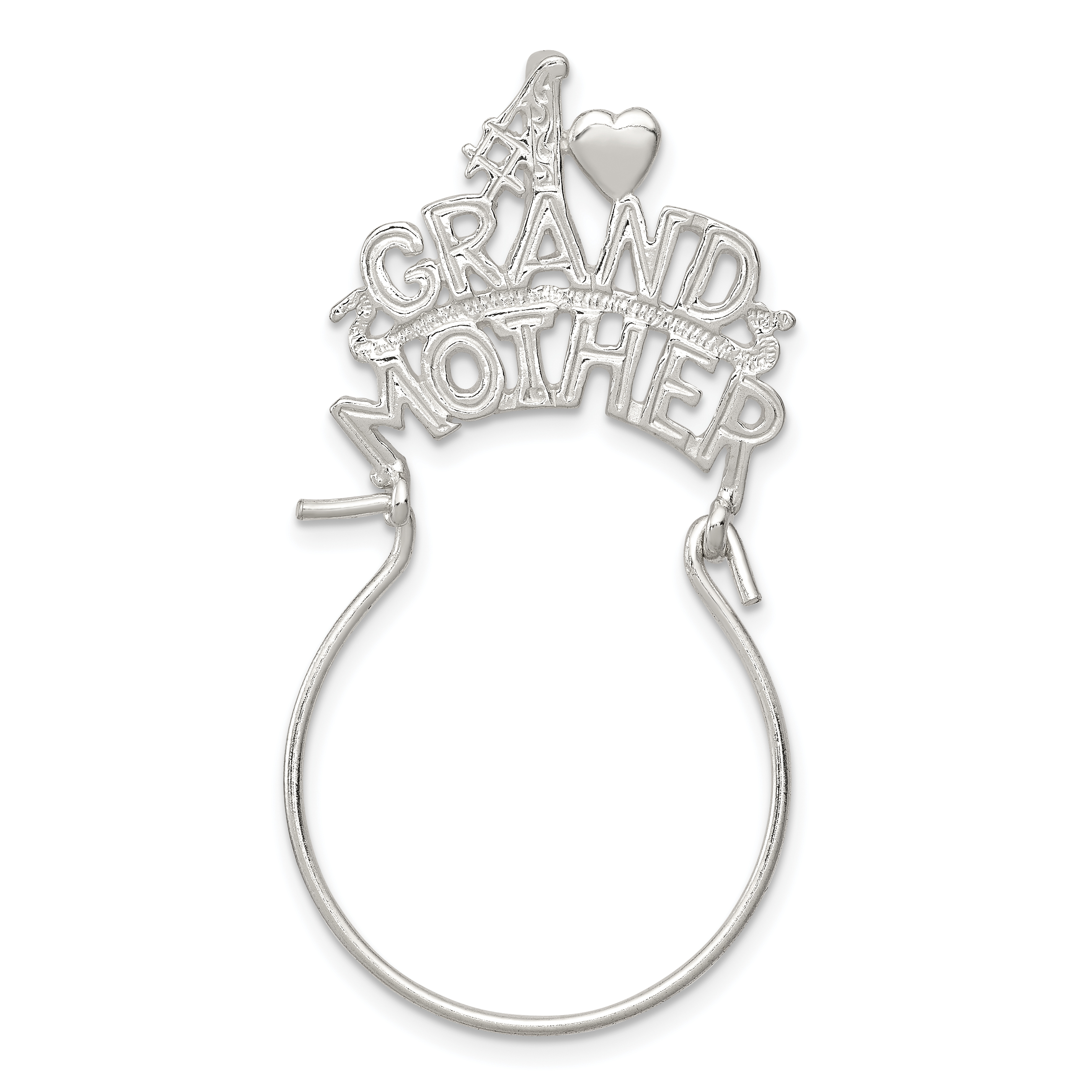 Sterling Silver #1 Grandmother Charm Holder (QC557)