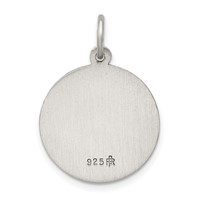 Sterling Silver Antiqued Our Lady of Perpetual Help Round Medal view 4