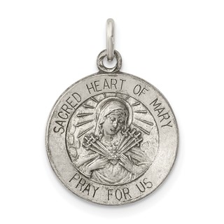 Sterling Silver Sacred Heart of Mary Pendants