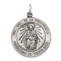 Sterling Silver Antiqued De La Providencia Medal view 1